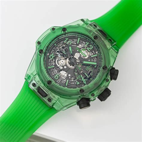 hublot big bang green|Hublot unico green saxem watch.